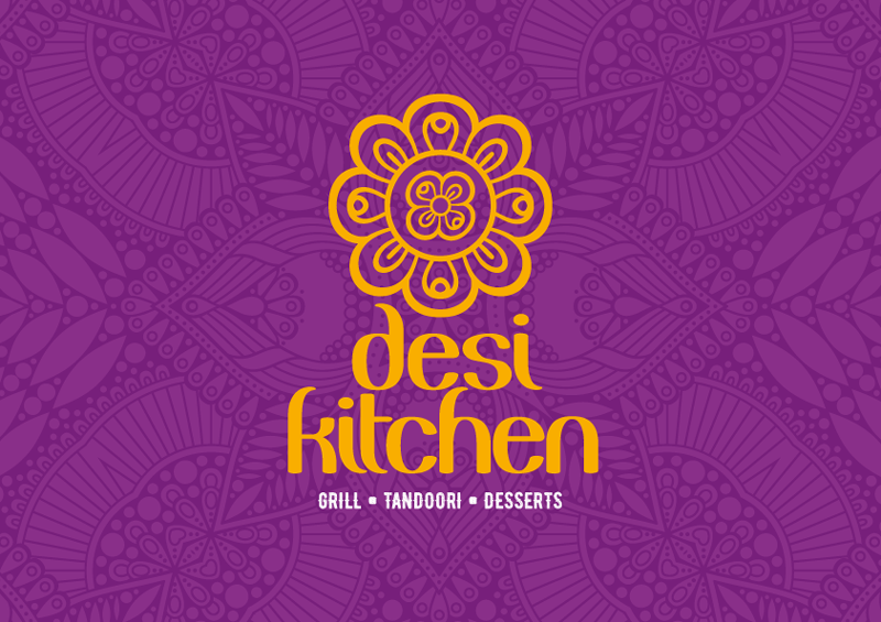 Desi kitchen restaurant logo decorative