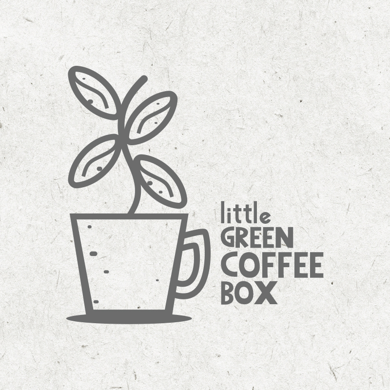 Coffee box eco friendly packaging logo design