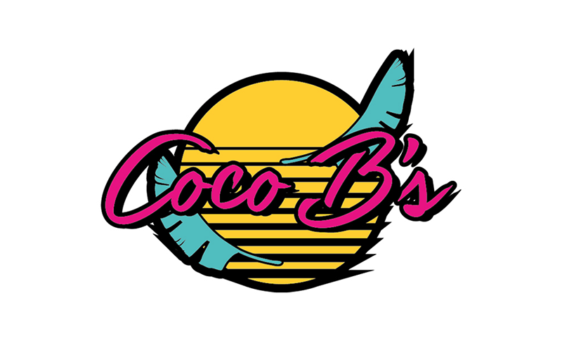 Coco b's logo london design with stripes