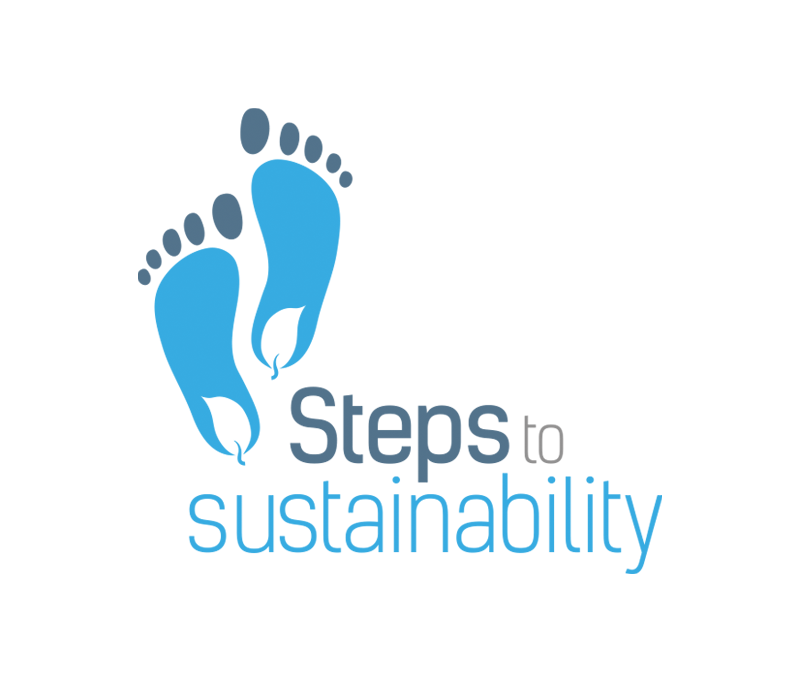 Steps to Sustainability logo social media design