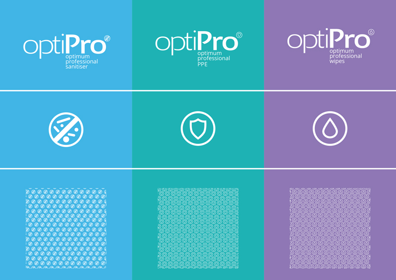 Optipro logo design product categories