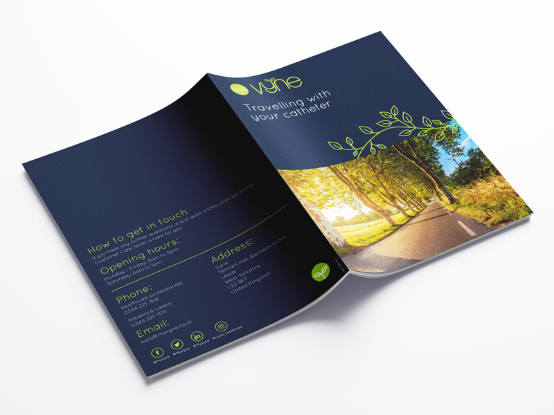 Vyne downloadable brochure creative cover design