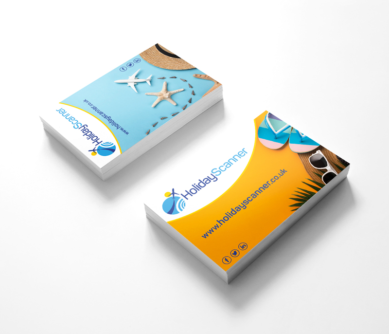 Holiday scanner business card designs