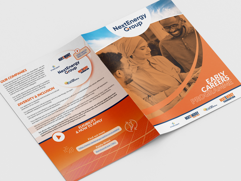 Next energy brochure covers design image