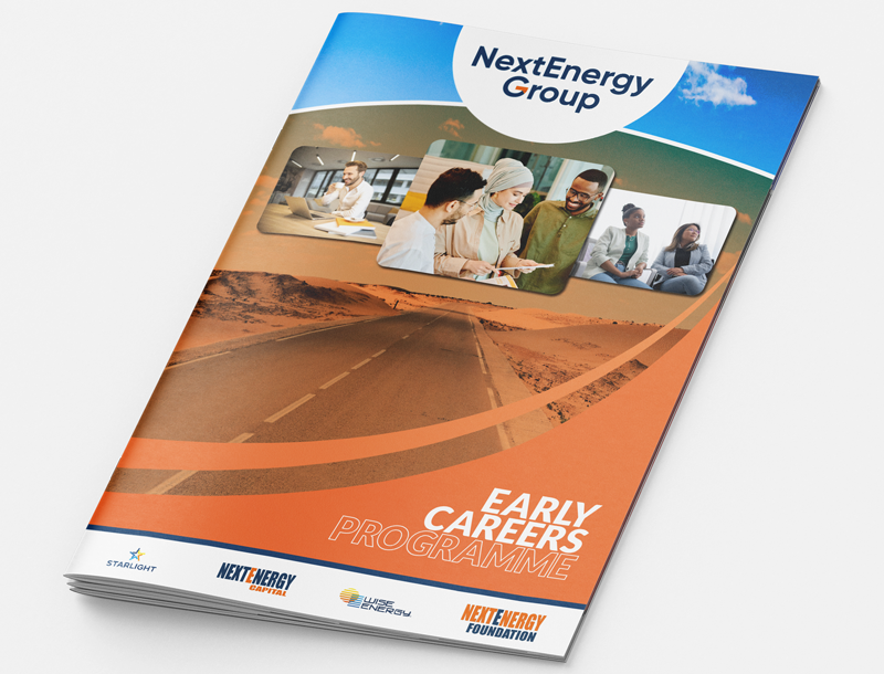 Next energy brochure cover design image